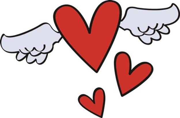 Picture of Flying Hearts SVG File