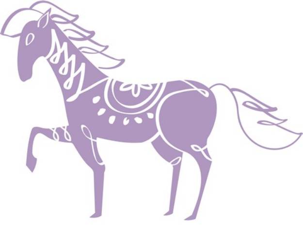 Picture of Purple Pony SVG File