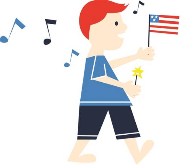Picture of July 4th Boy SVG File