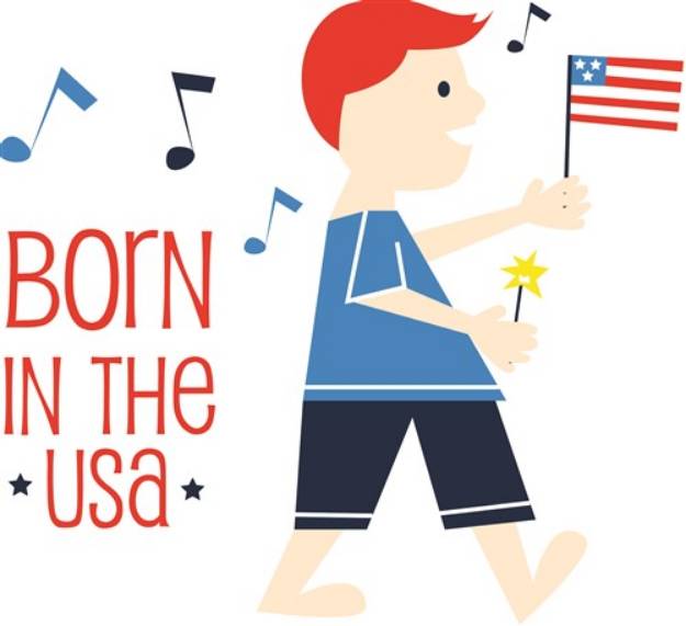 Picture of Born In The USA SVG File