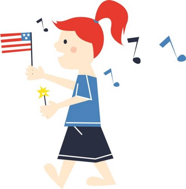 Picture of July 4th Girl SVG File