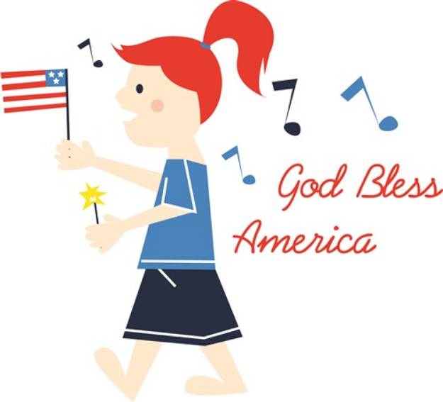Picture of God Bless America SVG File