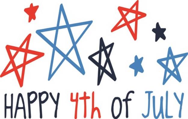 Picture of Happy 4th of July SVG File