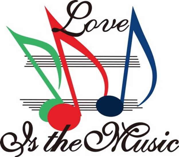 Picture of Love is the Music SVG File