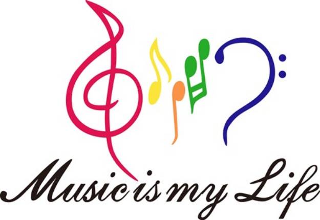 Picture of Music is My Life SVG File