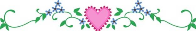 Picture of Heart Flowers SVG File