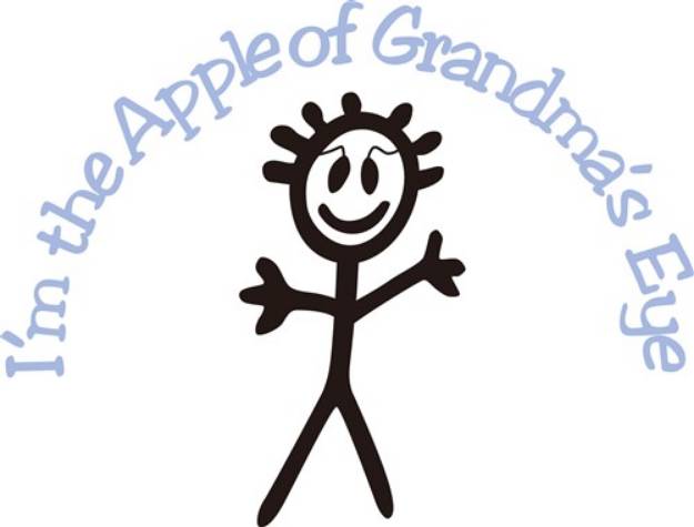 Picture of Im the Apple of Grandmas Eye SVG File