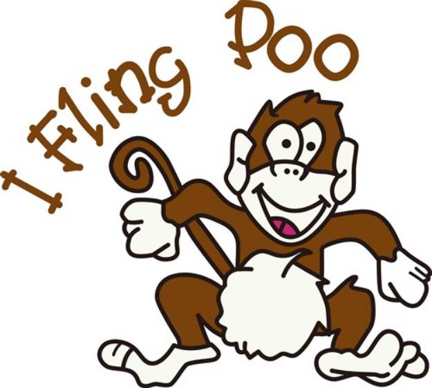 Picture of I Fling Poo SVG File