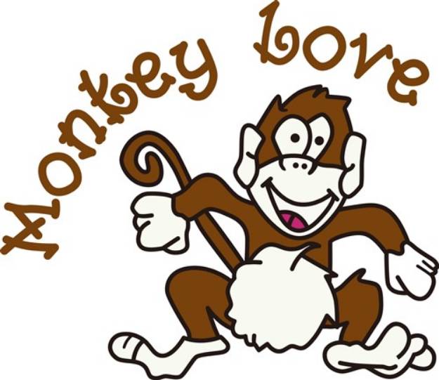 Picture of Monkey Love SVG File