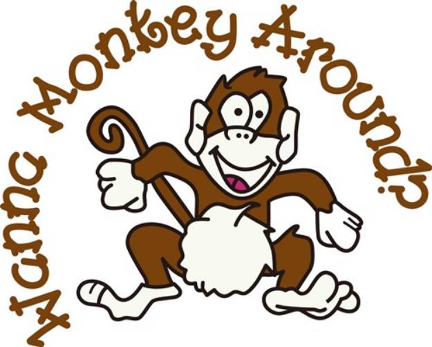 Picture of Wanna Monkey Around? SVG File
