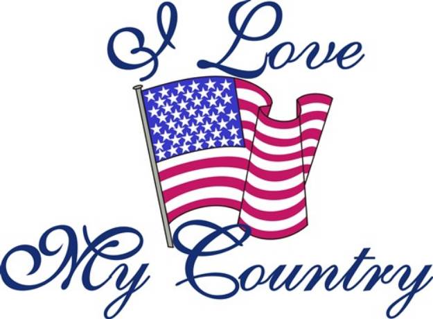 Picture of I Love My Country SVG File