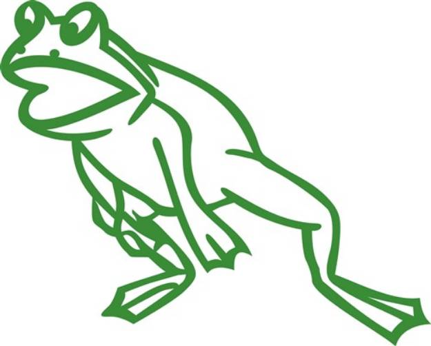 Picture of Leaping Frog Outline SVG File