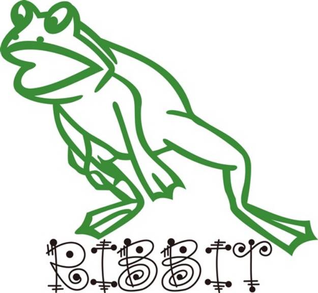 Picture of Ribbit Frog SVG File