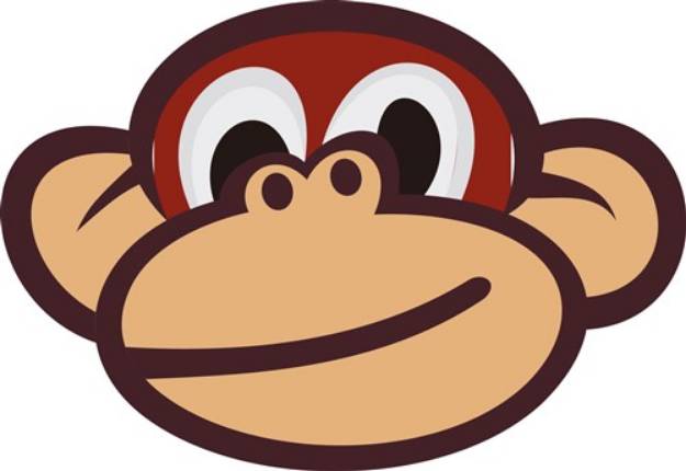 Picture of Monkey Face SVG File
