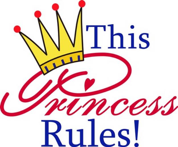 Picture of This Princess Rules SVG File