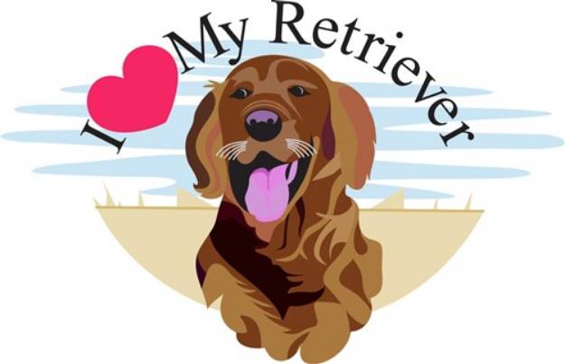 Picture of Love My Retriever SVG File
