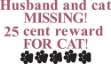 Picture of 25 Cent Reward for Cat SVG File