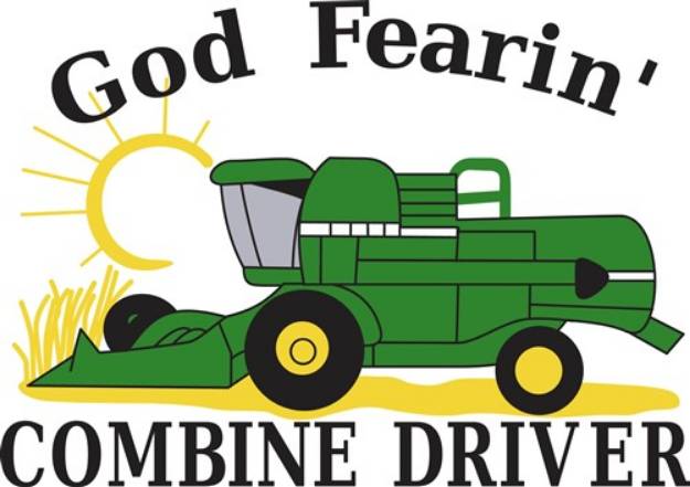 Picture of God Fearin Combine Driver SVG File