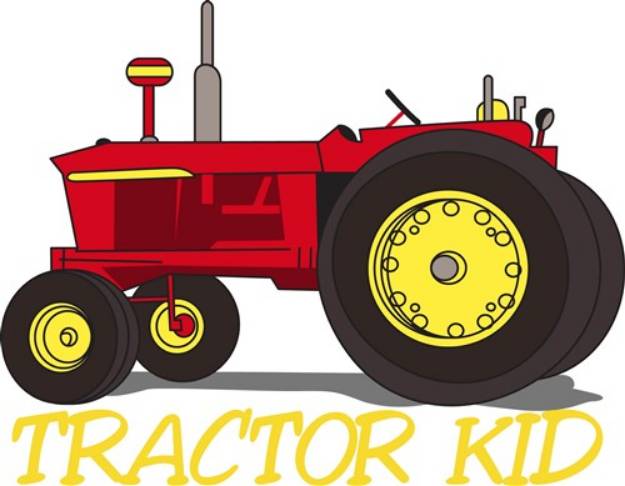 Picture of Tractor Kid SVG File