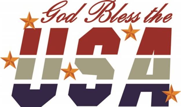 Picture of God Bless the USA SVG File