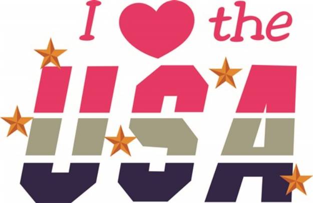 Picture of I Love the USA SVG File