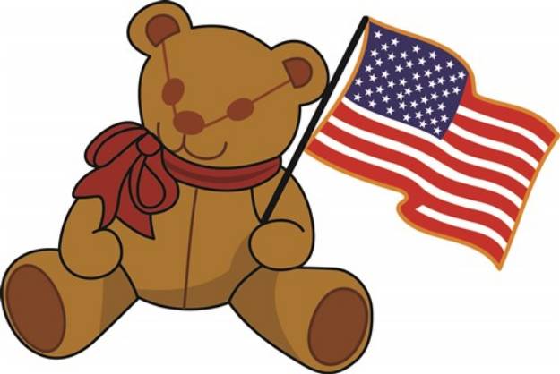 Picture of Teddy Flag SVG File