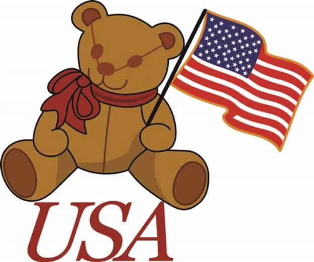 Picture of USA Bear SVG File