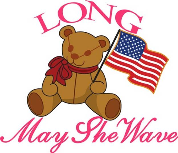 Picture of Long May She Wave SVG File