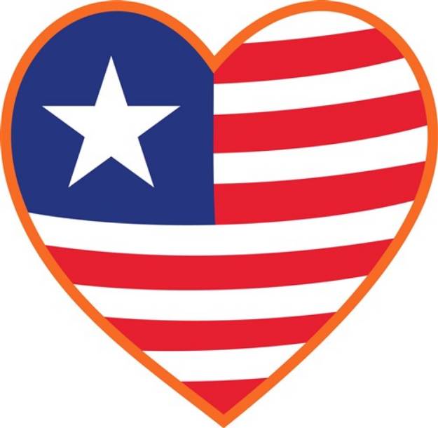 Picture of Flag Heart SVG File