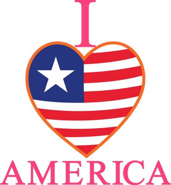 Picture of I Love America SVG File