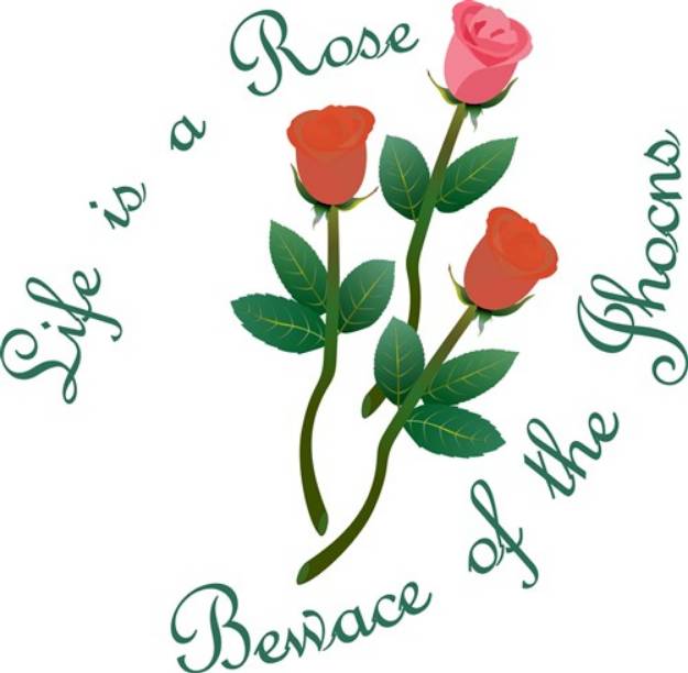 Picture of Life is a Rose SVG File