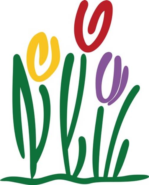 Picture of Abstract Tulips SVG File
