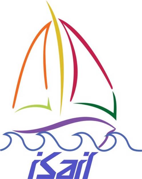 Picture of Sailboat Outline SVG File