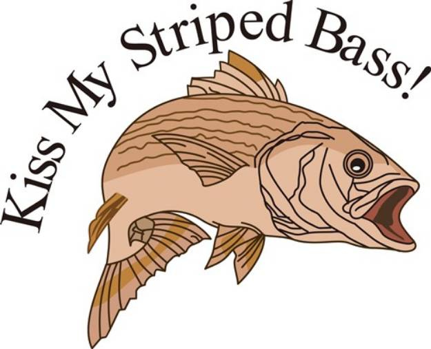 Picture of Kiss My Striped Bass SVG File