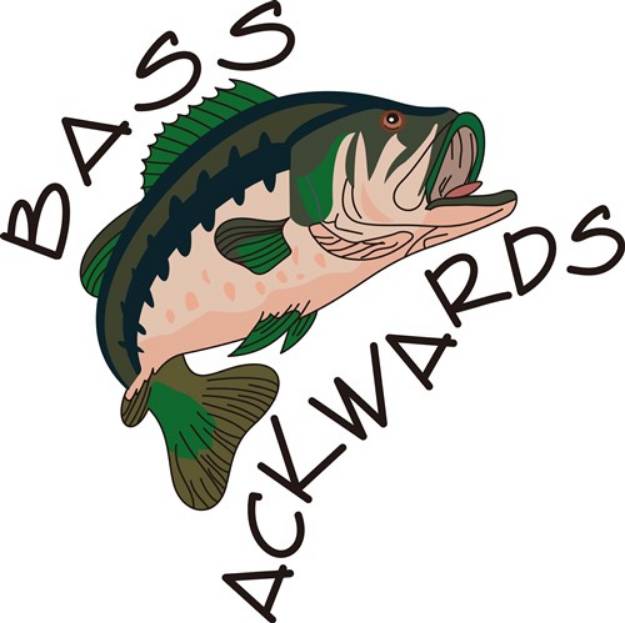 Picture of Bass Ackwards SVG File