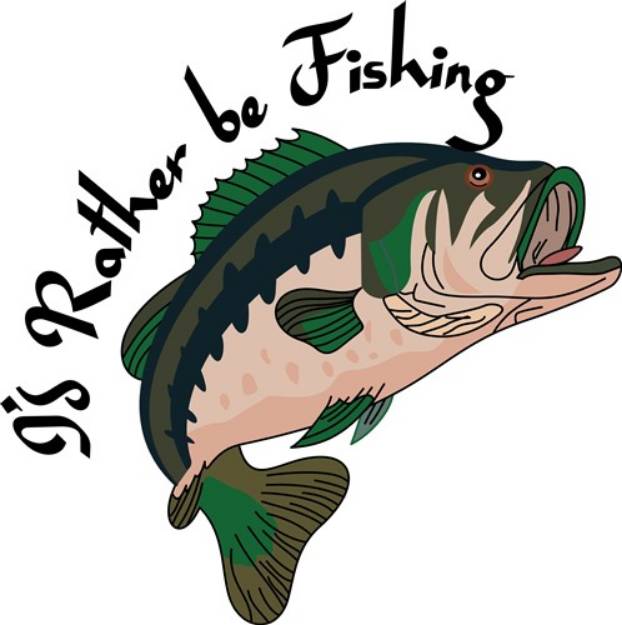 Picture of Id Rather be Fishing SVG File