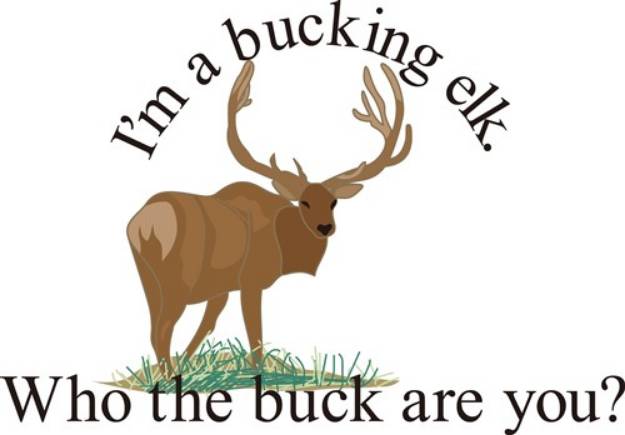 Picture of Bucking Elk SVG File