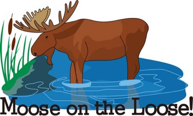 Picture of Moose on The Loose SVG File