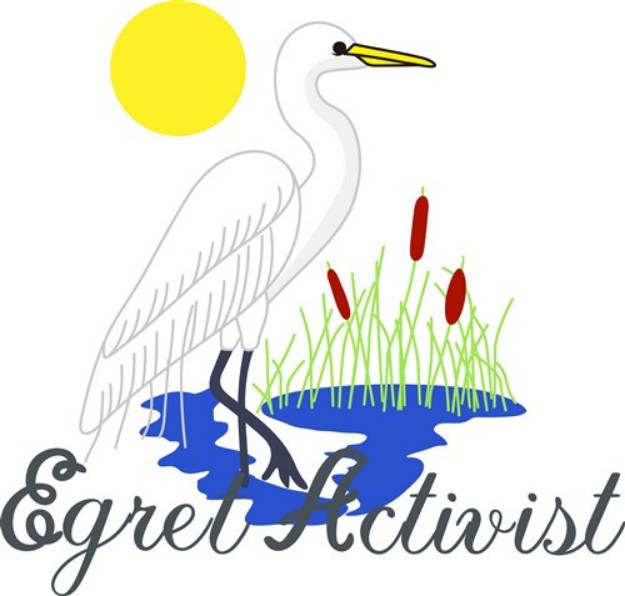 Picture of Egret Activist SVG File