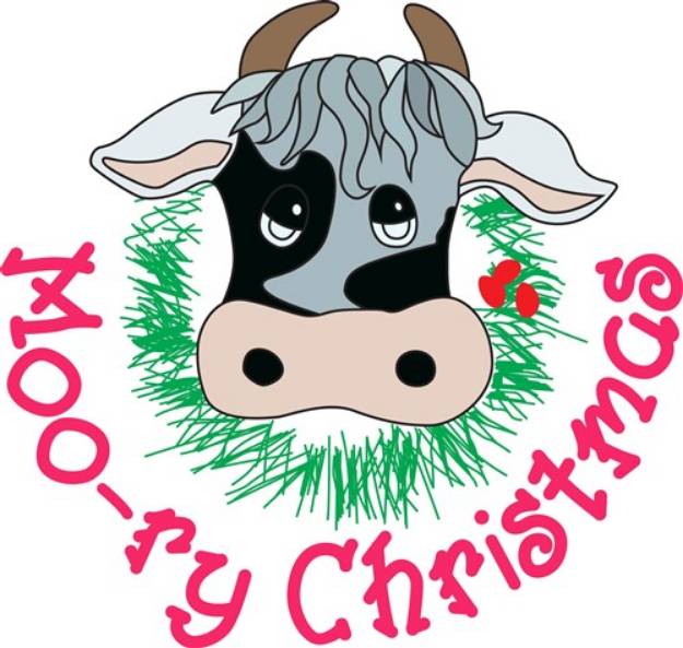 Picture of Moo-ry Christmas SVG File