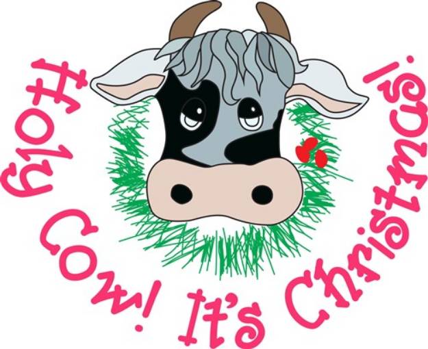Picture of Holy Cow Its Christmas SVG File