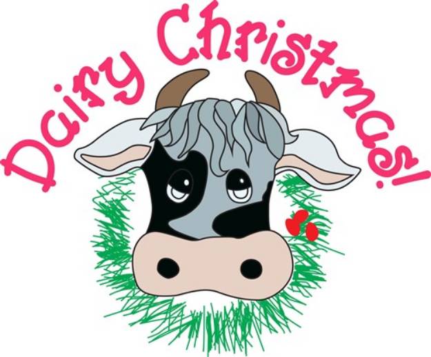 Picture of Dairy Christmas SVG File