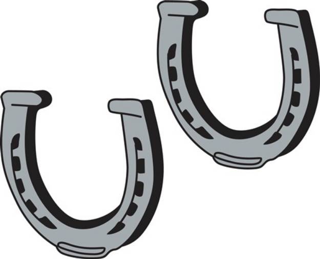 Picture of Two Horseshoes SVG File