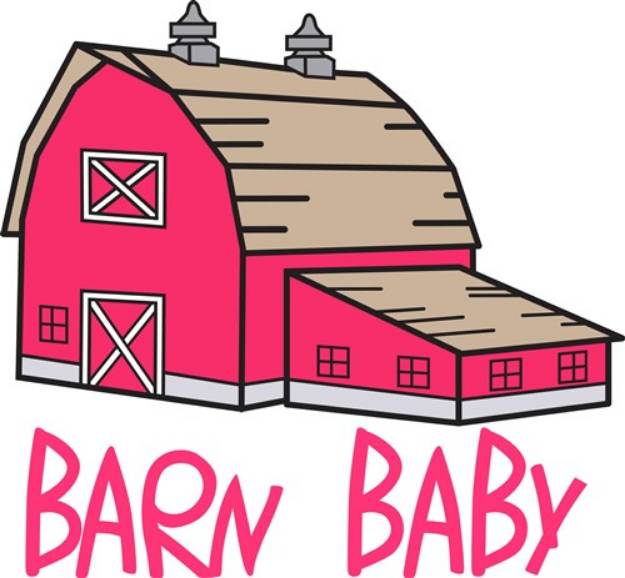 Picture of Barn Baby SVG File