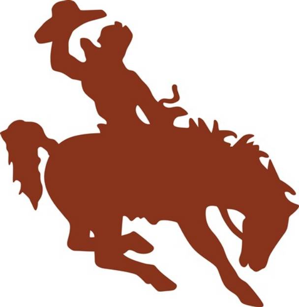 Picture of Bronco with Rider SVG File