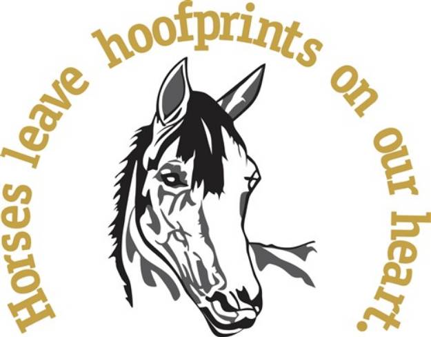 Picture of Hoofprints On Our Hearts SVG File