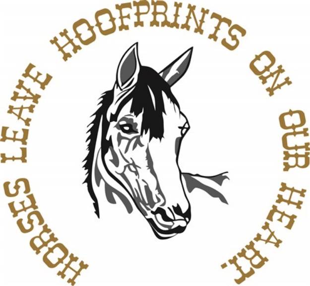 Picture of Hoofprints On Our Hearts SVG File