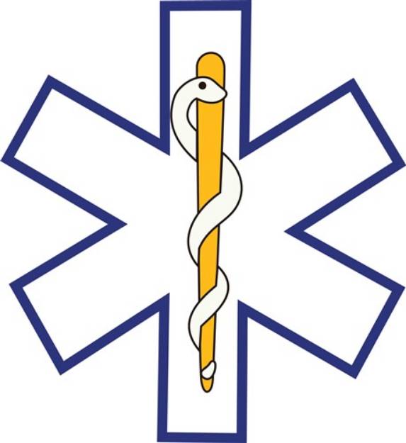 Picture of Star of Life Outline SVG File