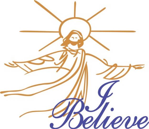 Picture of I Believe SVG File