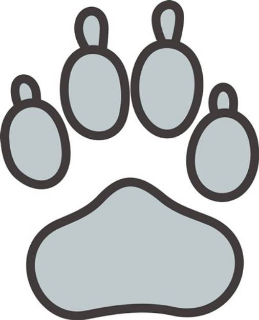 Picture of Wolf Paw SVG File
